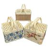 Blue & White Porcelain Style Imitation Bamboo Plastic Gift Baskets (Set of 3)
