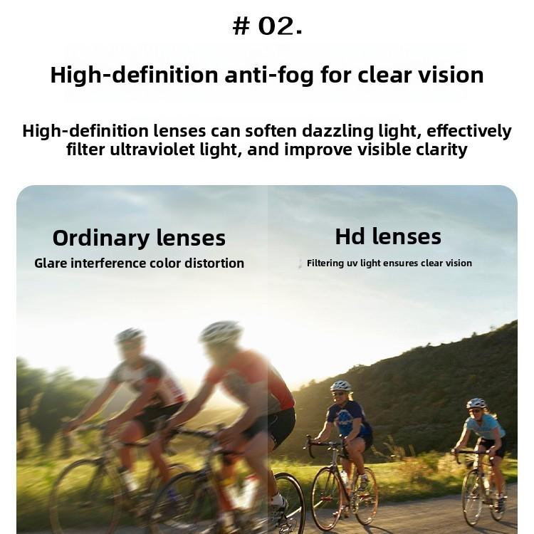 Anti-Fog Full Framework TR90 Cycling Glasses Outdoor Sports Running Unisex Photochromic Goggles Windproof & Sand proof UV