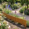 Bordure de jardin en bois - CREATIVE HOME - 200 x 40 cm - Blanc - Pin naturel traité - Rollborder flexible