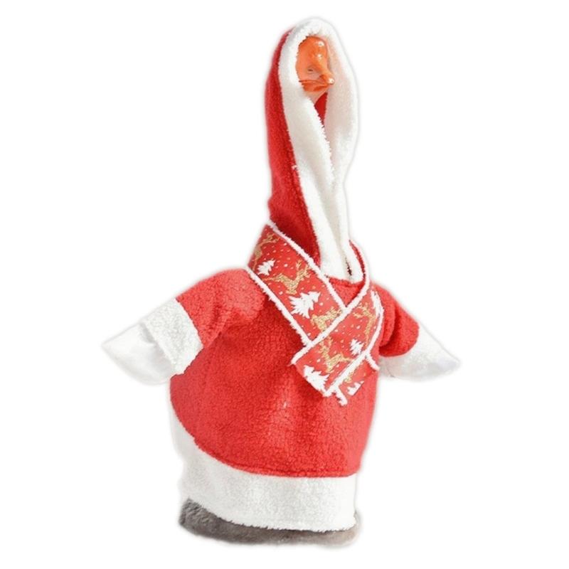 

Christmas Geese Outfit With Soft Fabric Holiday Porch Decoration For Home Garden Statue 1