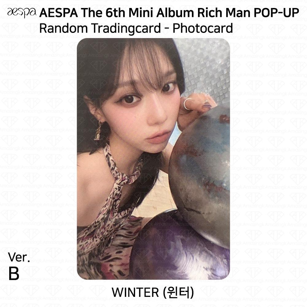 aespa O 6º Mini Álbum Rich Man POP-UP MD Cartão Colecionável Aleatório KPOP K-POP