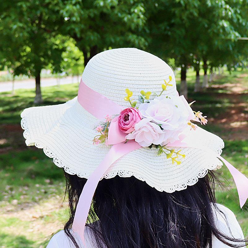 Beach Straw Hat for Women In Summer with A Large Brim for Sun Protection and Shade Versatile for Travel UV Resistant and Large Brimmed Cool Hat
