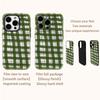Rustic Green Plaid Phone Case for IPhone 17AIR 16E 16 15 14 13 12 11 17 Pro Max Plus Double-layer Back Cover