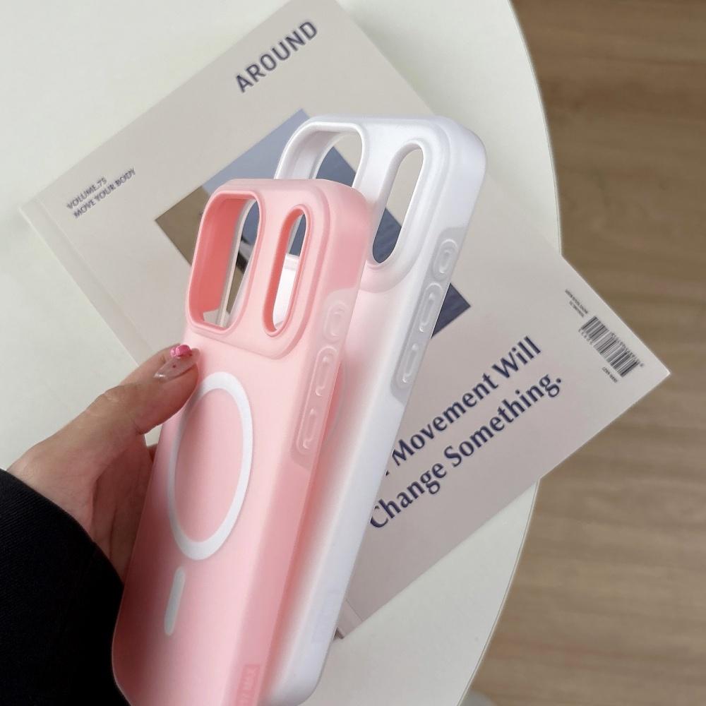 Luxury Candy Matte for Magsafe Case for iPhone 17 Air 16 15 14 13 12 Pro Max 11 16Plus 16E 17Pro Magnetic Clear 2 IN 1 Cover