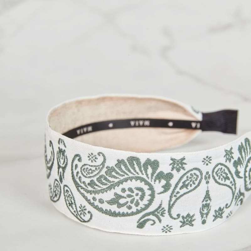 MAIA Paisley Haarband - Einfarbig Khaki