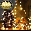 Fairy Lights - AIMOONSA - 10 M 80 LED Battery Operated - Warm White - 3x AA - Sheltered Outdoor