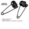 Durable Metal Brooch Skull Brooch Safety Pin with Lock Design 3D Carving