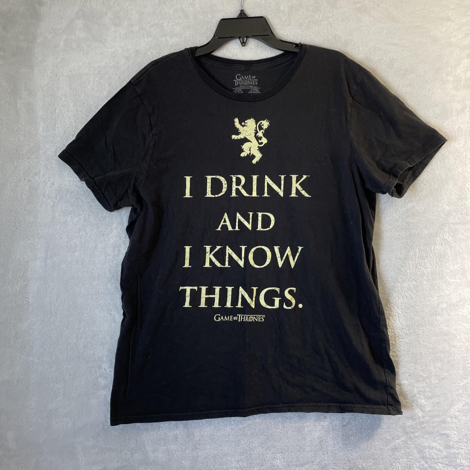 Game of Thrones Mens T Shirt Black Graphic 2XL Cotton Short Sleeve Crew Neck S разноцветный