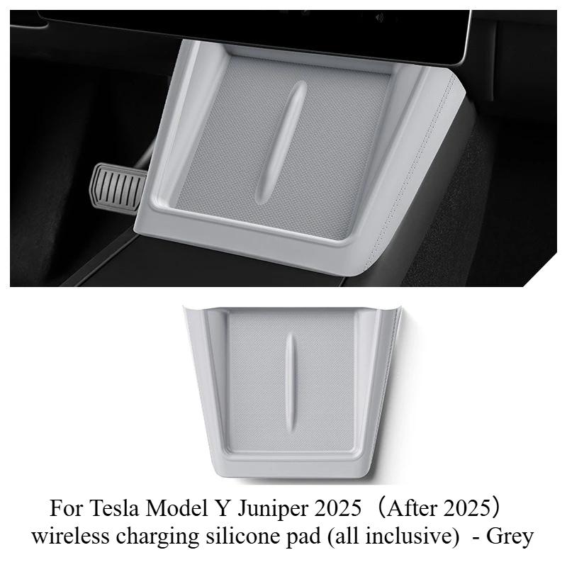For Tesla Model 3 Y Juniper Highland 2025 Center Console Armrest Storage Box Stowing Tidying Lower Bottom Mat Organizer Tray Pad