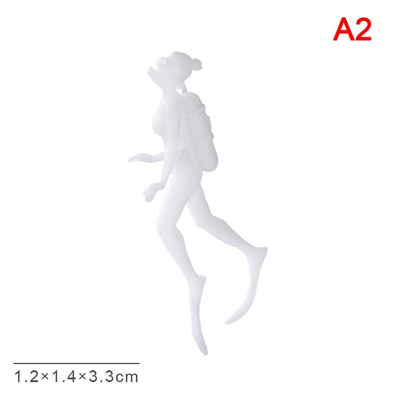 1 Stück Ungemalte Miniaturfiguren Meeres Taucher Actionfiguren Modell Unterwasser Tauch Deko Zubehör Figur Spielzeug Aquarium