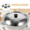 HOLIDYOYO All-Purpose Pot/Frying Pan Lid, 32cm Wok Lid, Stainless Steel/Iron Pot Lid, Skillet Lid/Frying Pan Replacement, Cooking Knob Included, Cookw