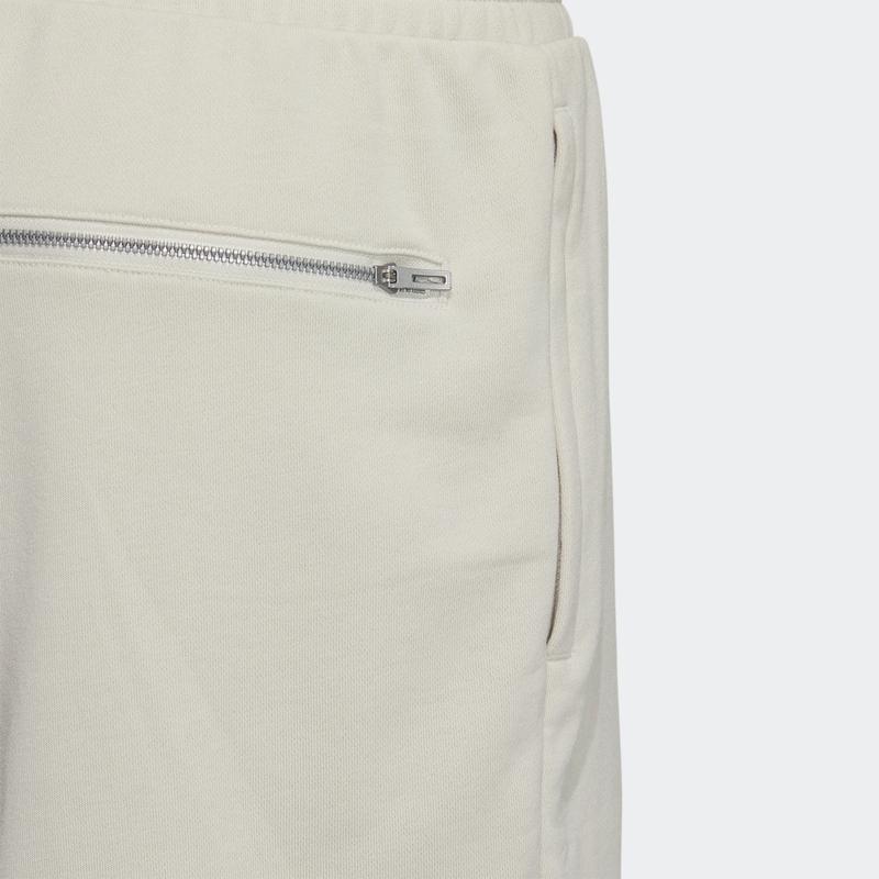 Adidas Pure Color Logo Running Training Breathable Shorts Men Bottoms Beige HS4388