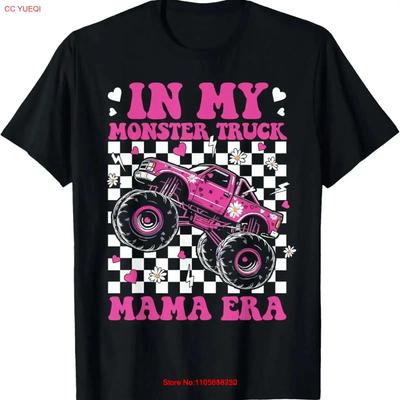 Groovy In My Monster Truck Mama Era Mom T Shirt Vintage Fashion Soft Casual Stretched Graphic Homme Stylish Vintage