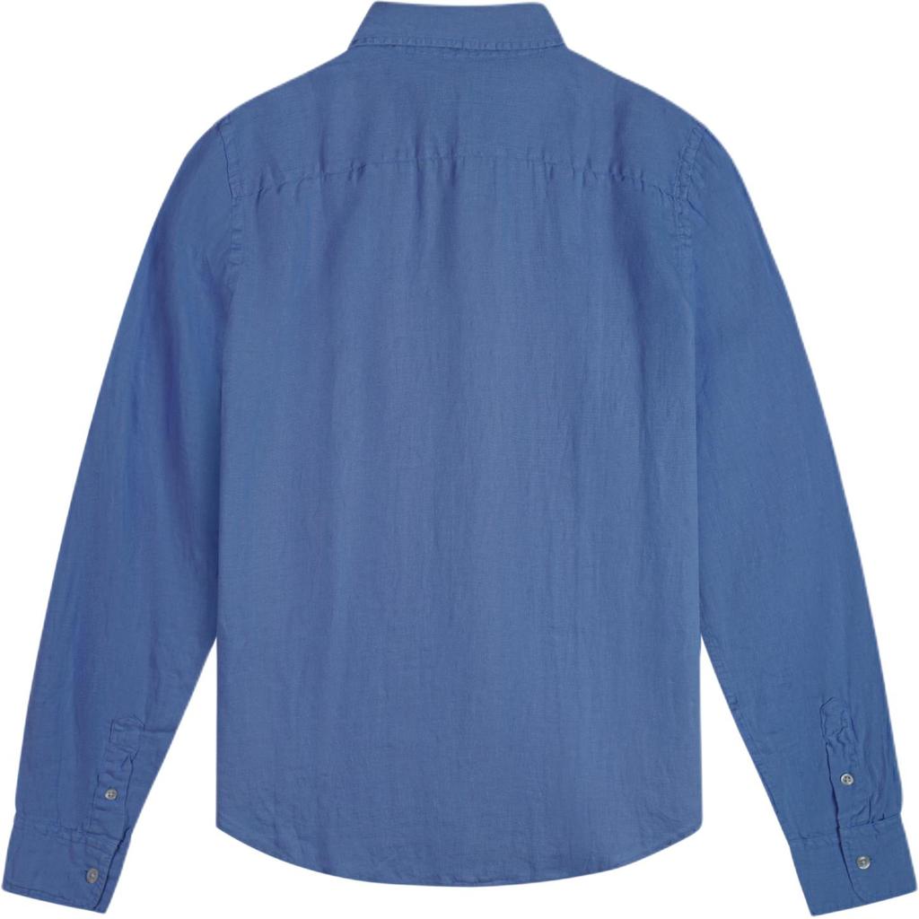 Polo Ralph Lauren Małe Logo Konia Wzór Haftowany Jednorzędowa Lniana Luźna Oddychająca Koszula z Długim Rękawem Koszule Damskie 211797523-003