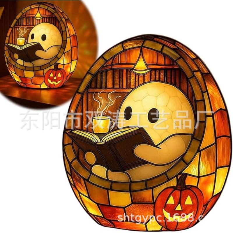 Resin Lamp Halloween Decoration Resin Ornament Night Light Resin Handicraft Ornament