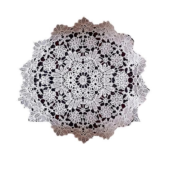 Round Lace Coaster White Lace Floral Coaster Retro Drink Coaster Heat Insulation