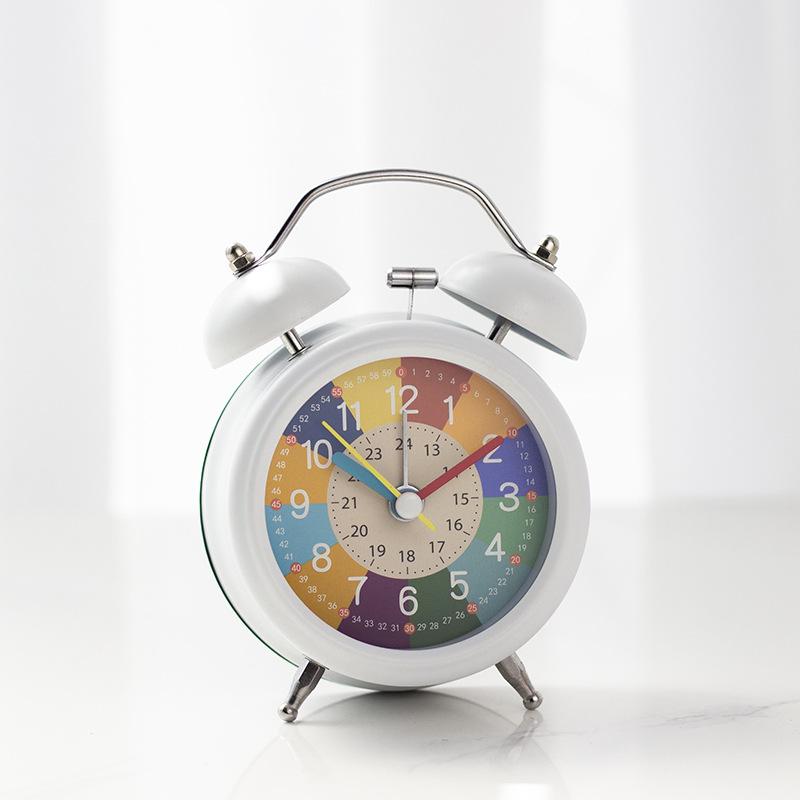 Carregamento Educação Infantil Relógio Despertador Pequeno de Metal Infantil Menina Menino Mesa Relógio para Acordar Uso Estudantil Relógio de Aprendizagem Especial