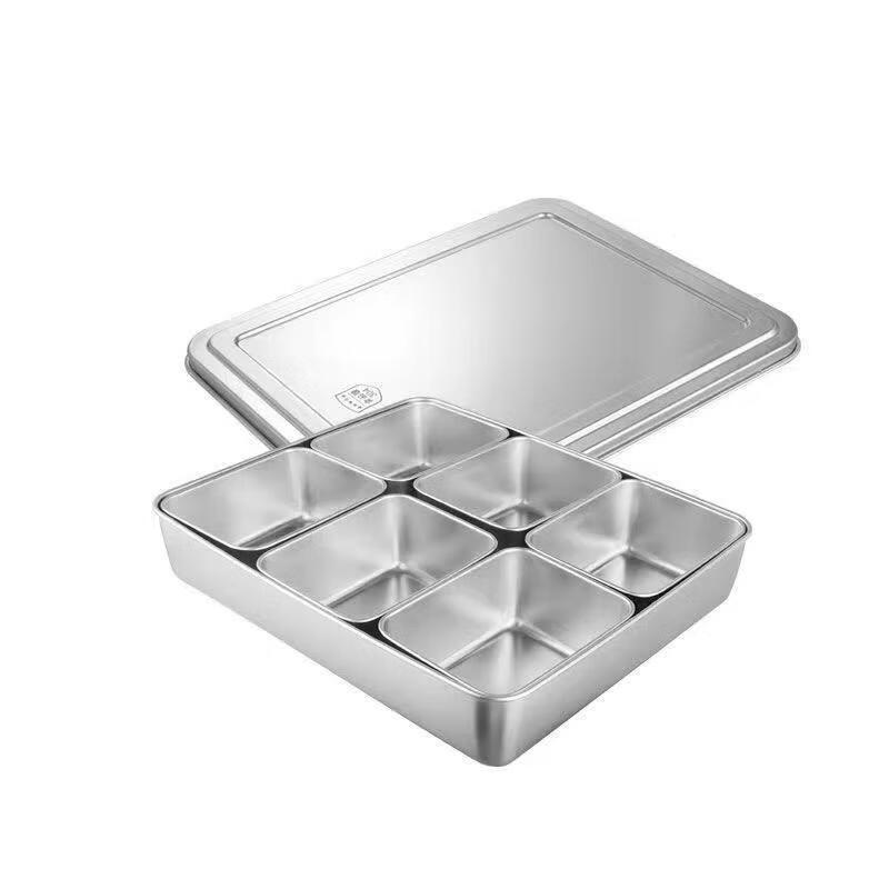 Stainless Steel Multi-Compartment Spice Jar Organizer