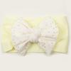 Spring thin baby bow nylon hair accessories, children's soft and comfortable solid color headscarf, baby headband