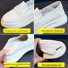 Women's White Slip-on Sports Shoes: 2026 Summer, Thick Sole, Versatile, Comfortable & Casual