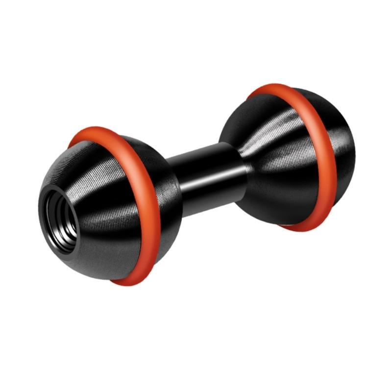

Multifunction 25.4mm Double Ball Head Adapter strong Aluminum Multifunction Mounting Solution Easy to Use for Cameras & Lights 1