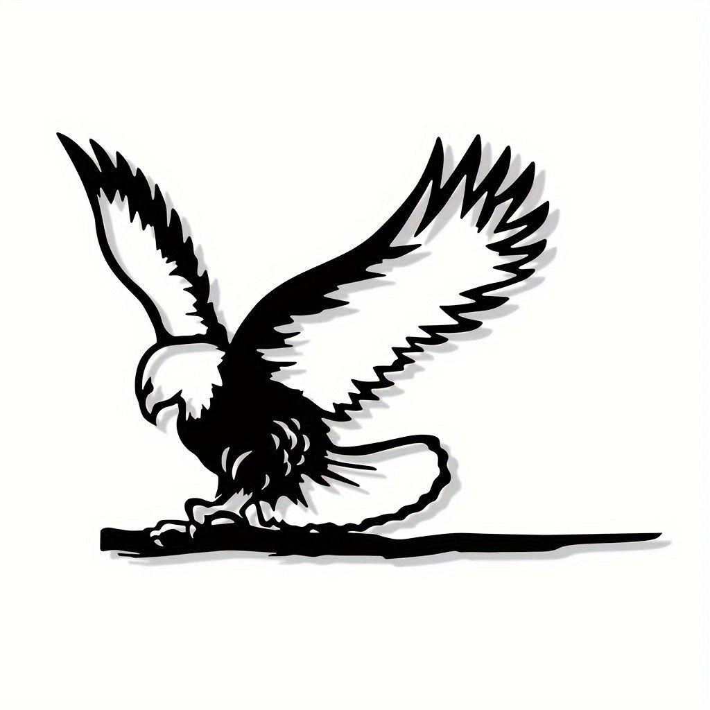 Steel Eagle Garden Sculpture Outdoor Decor