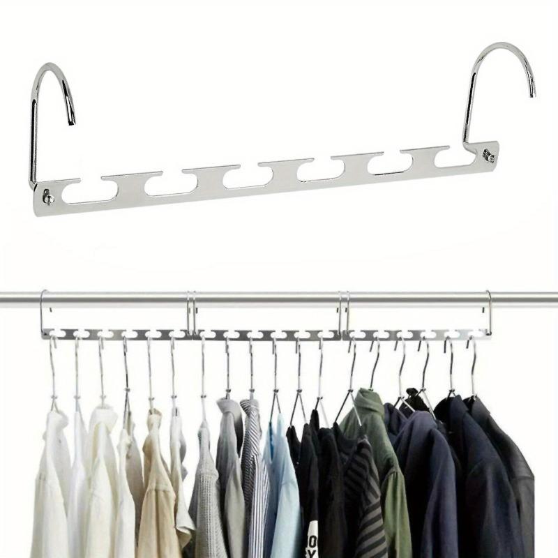 

6 Pack Metal Wonder Closet Hanger Organizer – Space Saving Clothes Rack Hooks for Wardrobe, Home & Travel – Heavy Duty