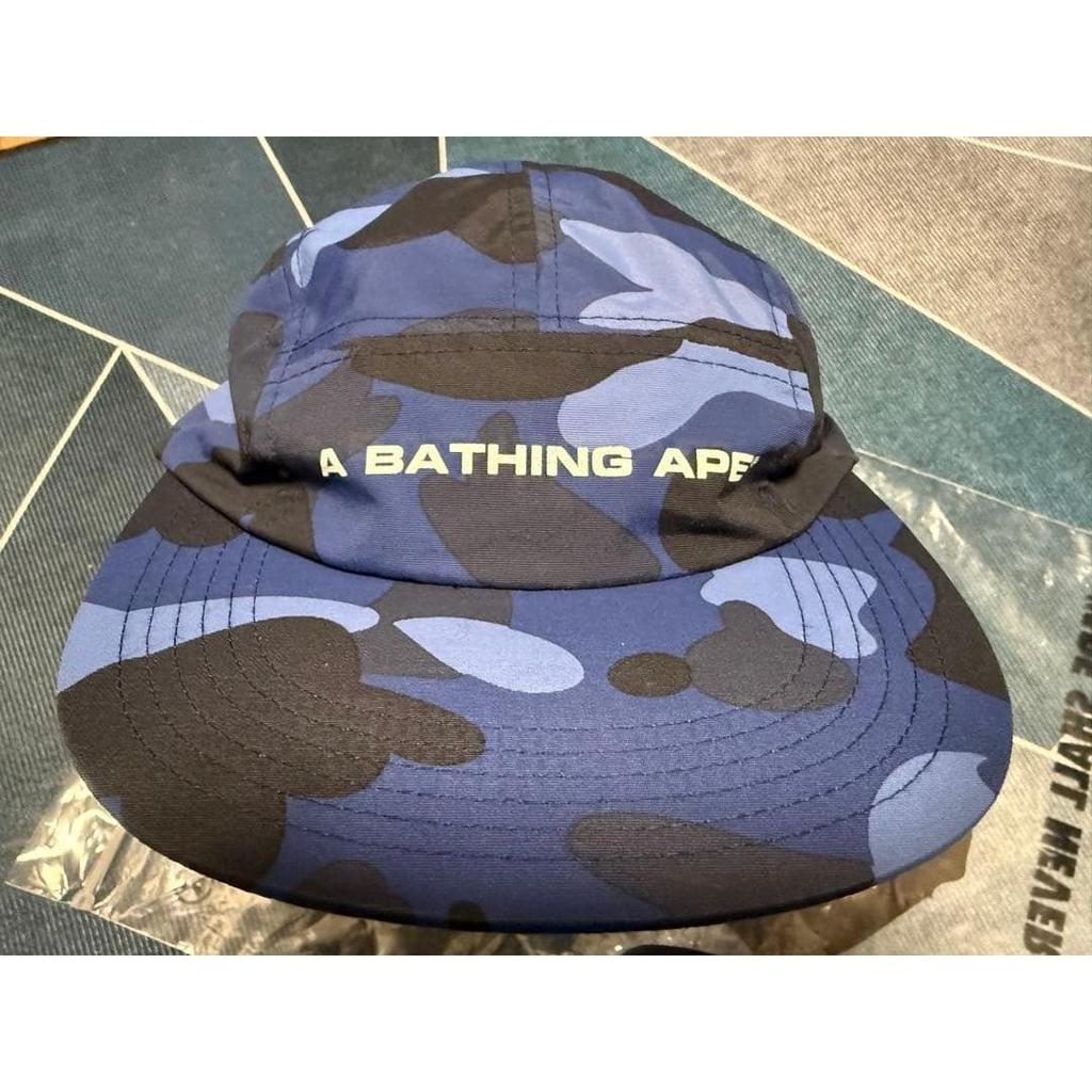 Used A BATHING APE Navy Camouflage Cap