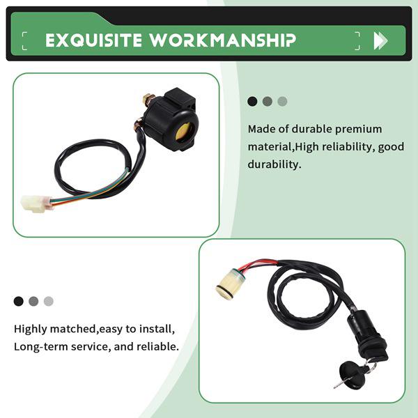 

Compatible Honda Ignition Key Switch with Relay 35200-HN7-003 & 35020-HN5-A10 None