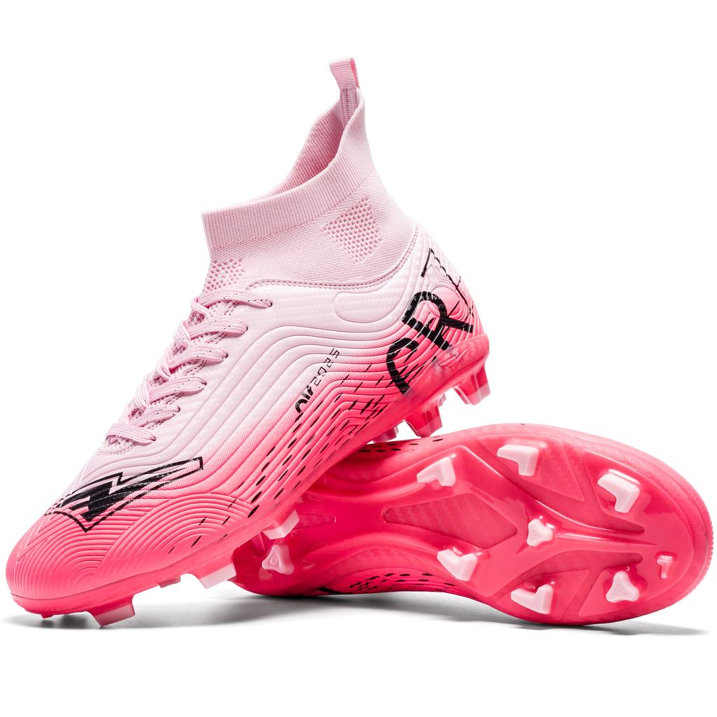 Erkek Futbol Ayakkabıları Yüksek Bilekli Futbol Ayakkabıları Dış Mekan İç Mekan Hafif Dayanıklı Çim Antrenman Spor Ayakkabıları Kaymaz Kramp Yeni