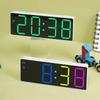 RGB Colorful Alarm Clock with Temperature Date 4 Digitals LED Digital Clock LCD Display Adjustable Brightness Electronic Clock
