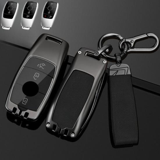 Zinc Alloy TPU Leather Car Key Fob Case Cover For Benz GLB GLC A B C E S G AMG