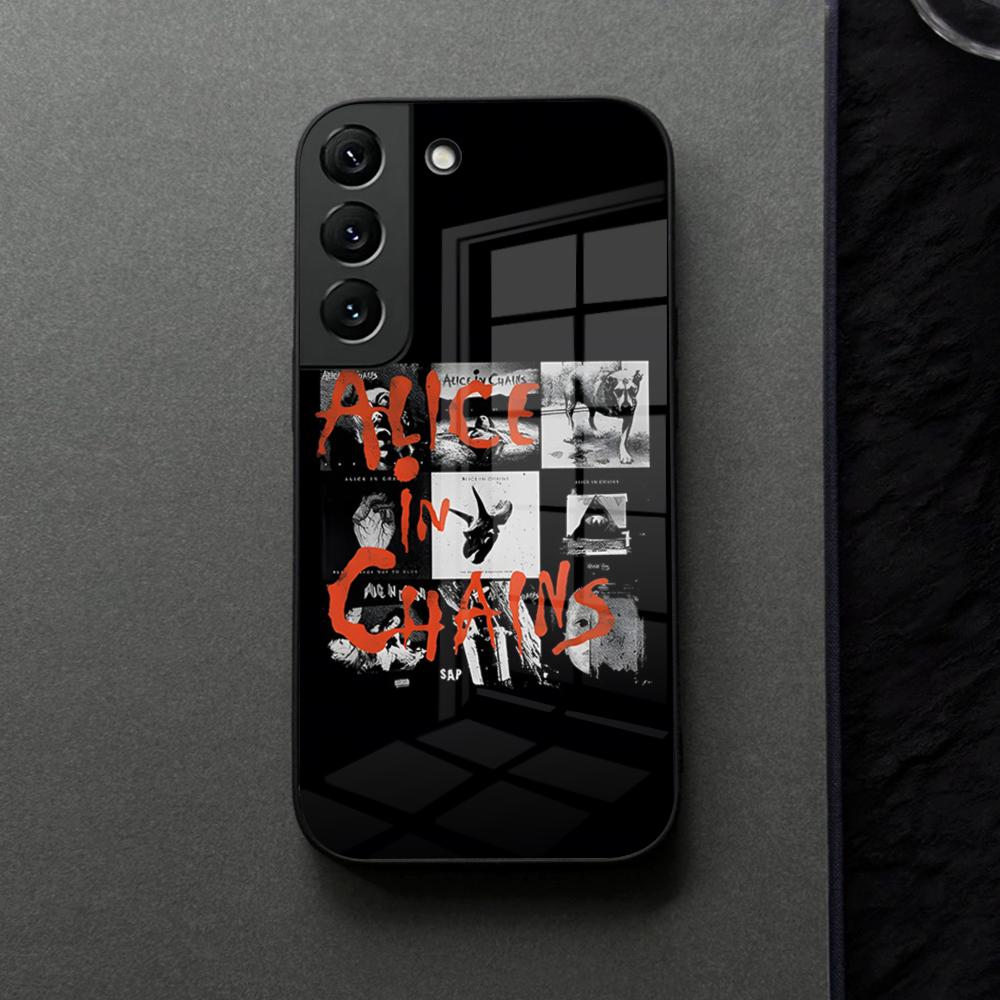 Band Alice In Chains Musik Handyhülle Glas Für Samsung Galaxy S21 S26 S25 S22 S20 S24 S23 Ultra Fe Plus A16 A34 A54 A24 A53 Coq