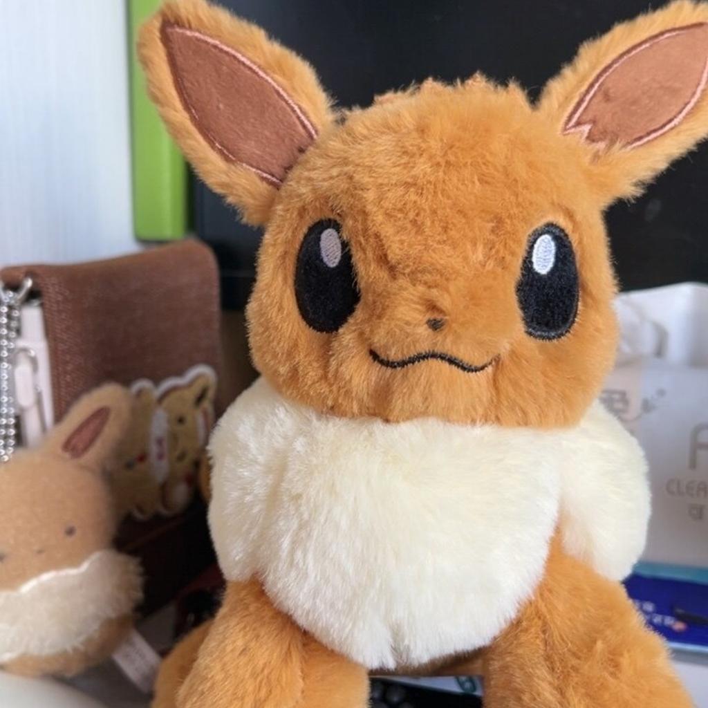 Genuine Japanese Eevee S#/M# Cute Soft Plush Toy Doll Can Sitting Standing Children Birthday Christmas Gifts