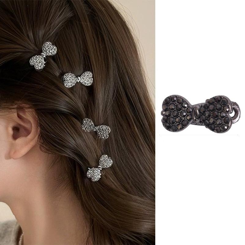 

10/1pcs Luxury Small Rhinestone Bow Hair Clips Exquisite Side Clips for Bangs and Bangs Fashionable Duckbill Hair Accessories