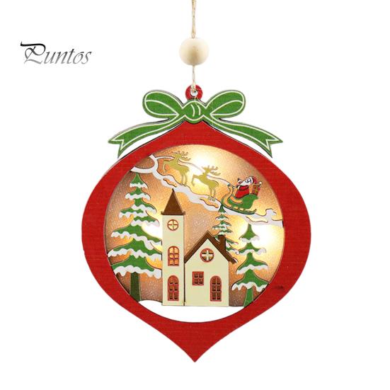 

Светодиодный рождественский колокольчик в форме рождественской елки, украшение для рождественской елки, Рождественский деревянный кулон, праздничный светящийся кулон, украшение Tinkle Bell