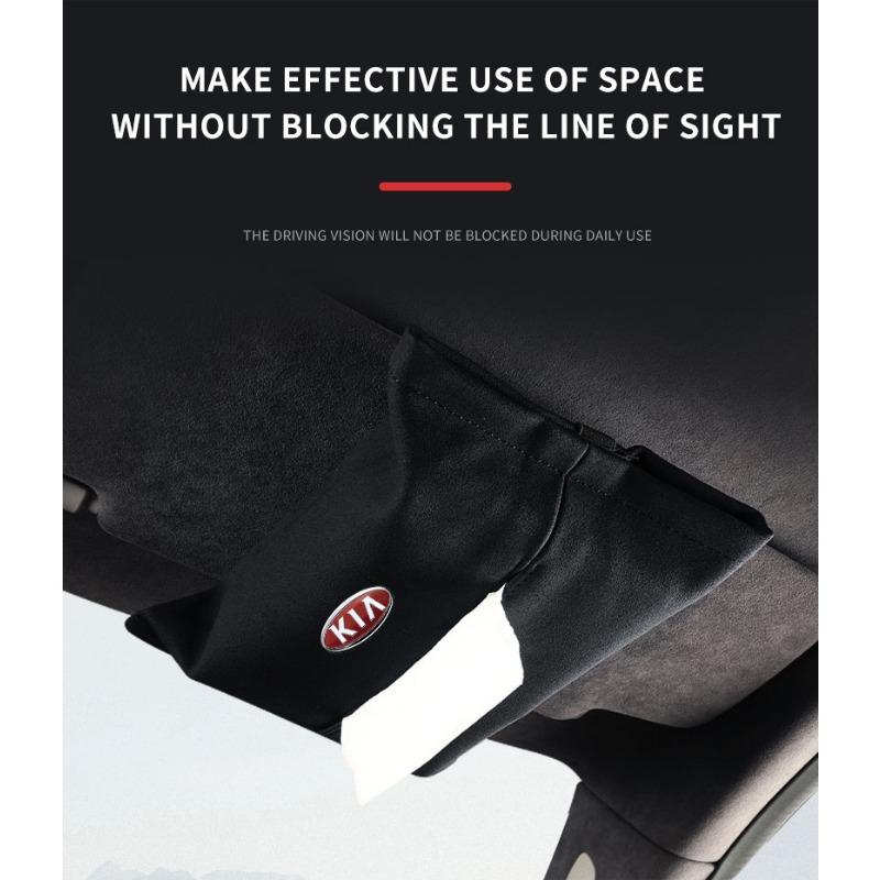 1Pcs 2025 Fashion New Car Tissue Box Holder Sun Visor Seat Back Car Accessories For KIA Sportage Ceed Sorento Cerato Optima Picanto Rio Soul K3 K5