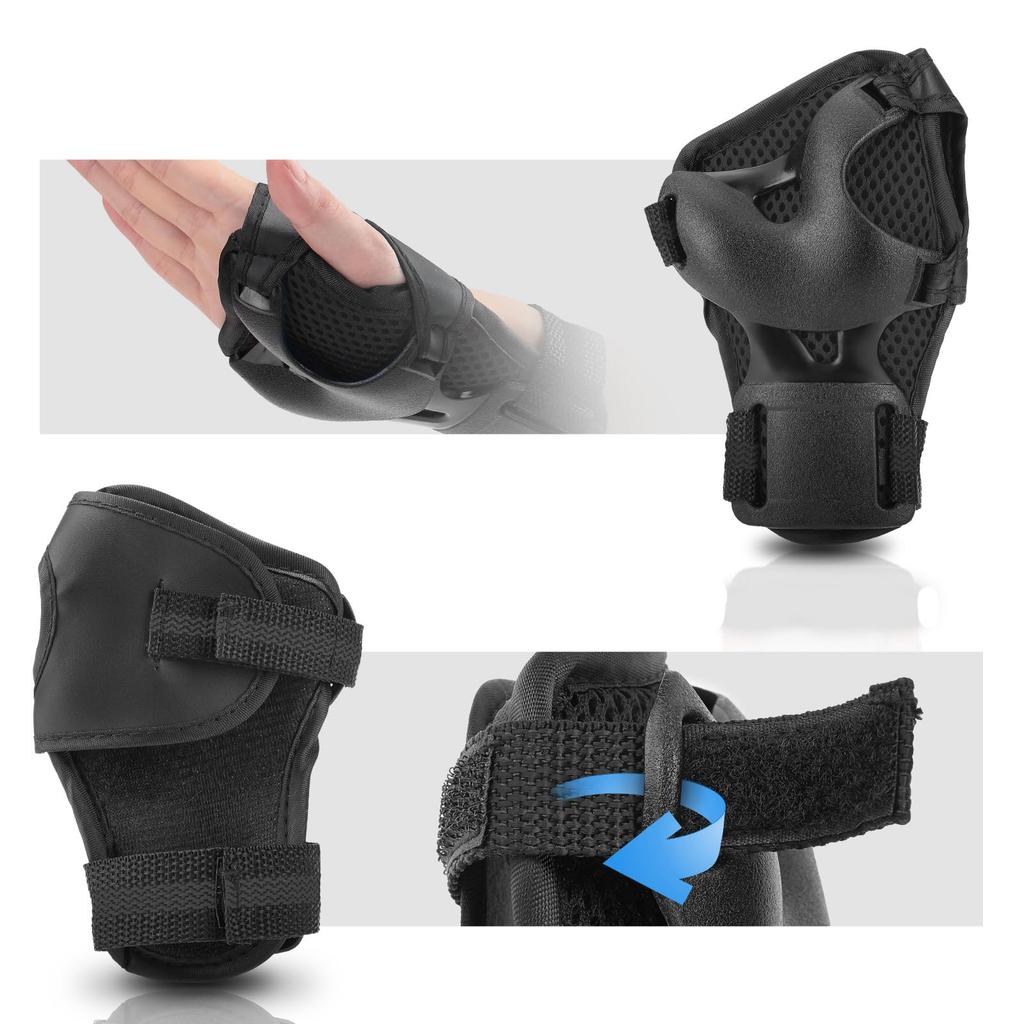 Kids Junior Protective Gear Kids Knee Elbow Pads and Wrist Guards for Skateboarding and Size Pink and Black [lulubelle] 6-Piece Set, Cycling, S,