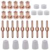 Efficient 30 Pcs Plasma Cutting Accessories Set for CUT40 LGK40 For PT31 Featuring Electrode and Protective Shield Cup Options