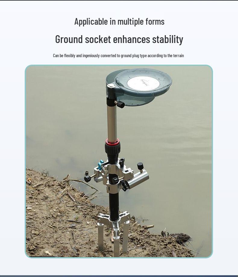 Wild Fishing 3-in-1 All-Terrain Rod Pod with Bait Tray and Ground Insert Bracket