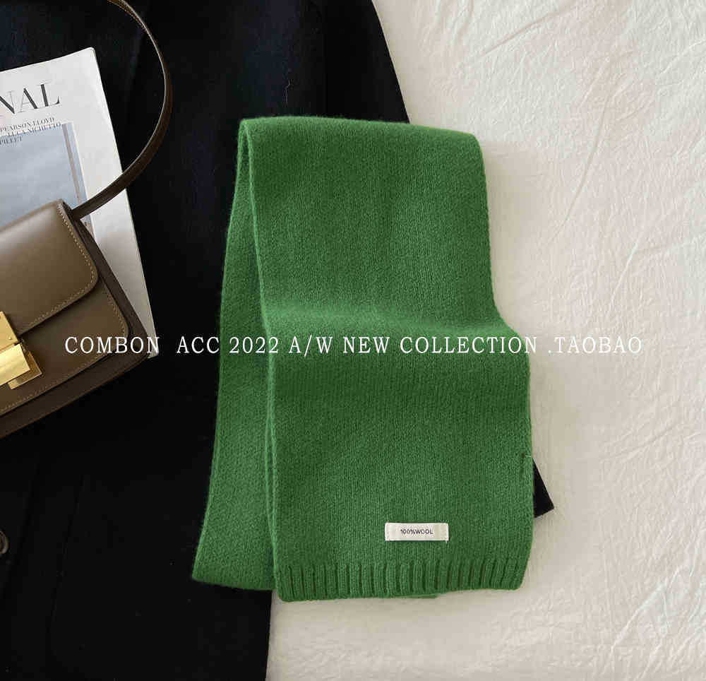 Utvalgt australsk ull 100 % kashmirskjerf ensfarget herre og dame vinter varmt strikket skjerf