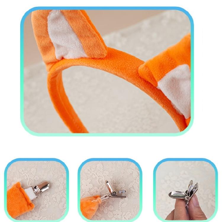 Foxes Cosplay Set Plush Foxes Tail False Nose Skirt Cats Ears Headband Halloween Foxes Fancy Dress Costume Set for Party