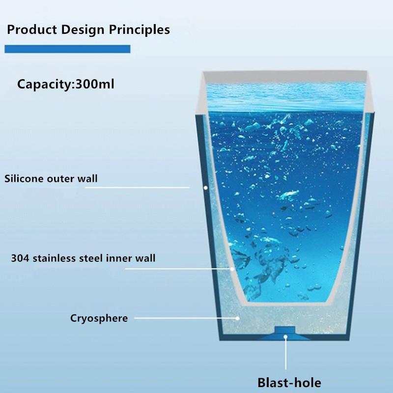 Colling Cup Frozen Cups Silicone Cup Ice Molds for Cocktails/Cool Drinks DIY Cooling Maker Cup Freeze Cup Tools