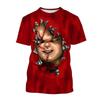 Dragon Ball GOKU Peripheral Printed T-shirt Bandai Loose Men's and Women's Summer Sweating Breathable Sports Short Sleeve