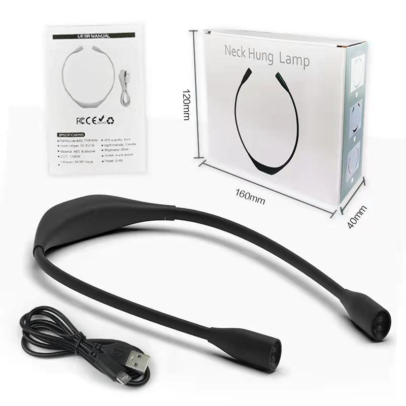 Romantic Neck-Hanging Type-C Fast Charging Dimmable Reading Lamp for Couples