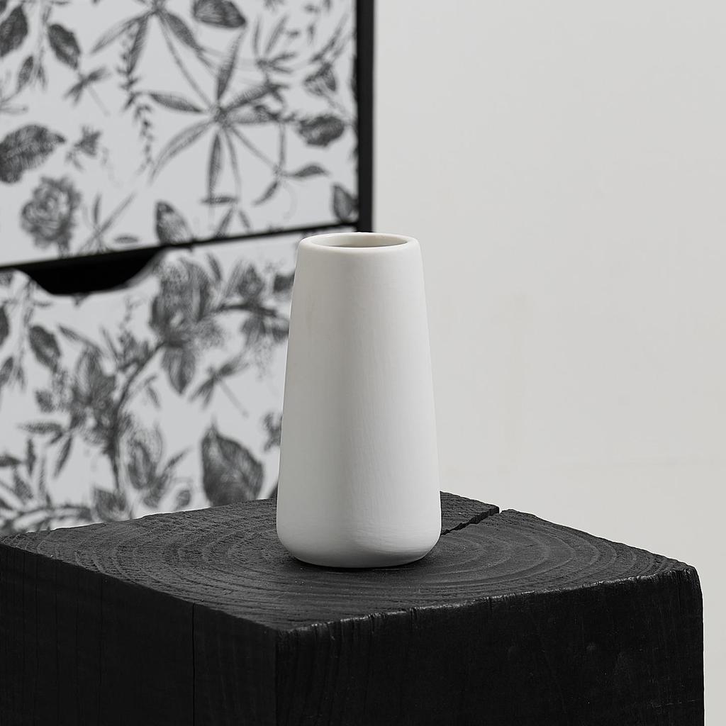 Nordic White Minimalist Ceramic Vase for Dried Flowers - Modern Hydroponic Decoration for Living Room or Dining Table.