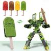 Non-Toxic Transforming Toy Ice Cream Warrior Model Children Educational Toy Children'S Robot Warrior Ice Cream Pretend Play