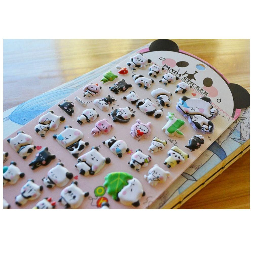 Gift Box Panda Sticker Strawberry Bear Goo Card Stickers  Skateboards Luggage Suitcases Decor