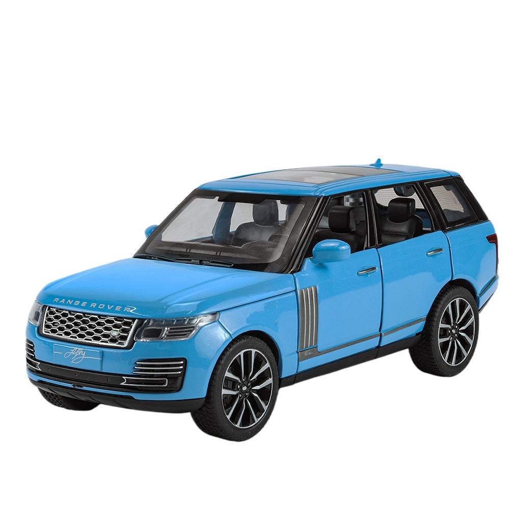

Масштаб 1/32 Land Rover Range Rover Юбилейное издание Сплав Модель автомобиля Откат Звук Свет Игрушка для мальчика Внедорожник Подарок синий