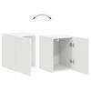 Wall Mounted TV Cabinet Set 4 pcs White Particleboard